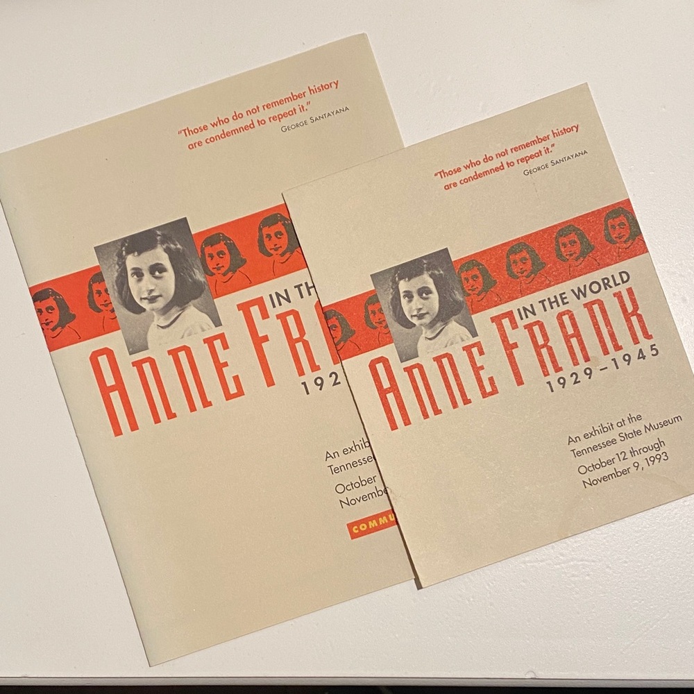 Vintage Anne Frank Exhibit Booklets • 1993
